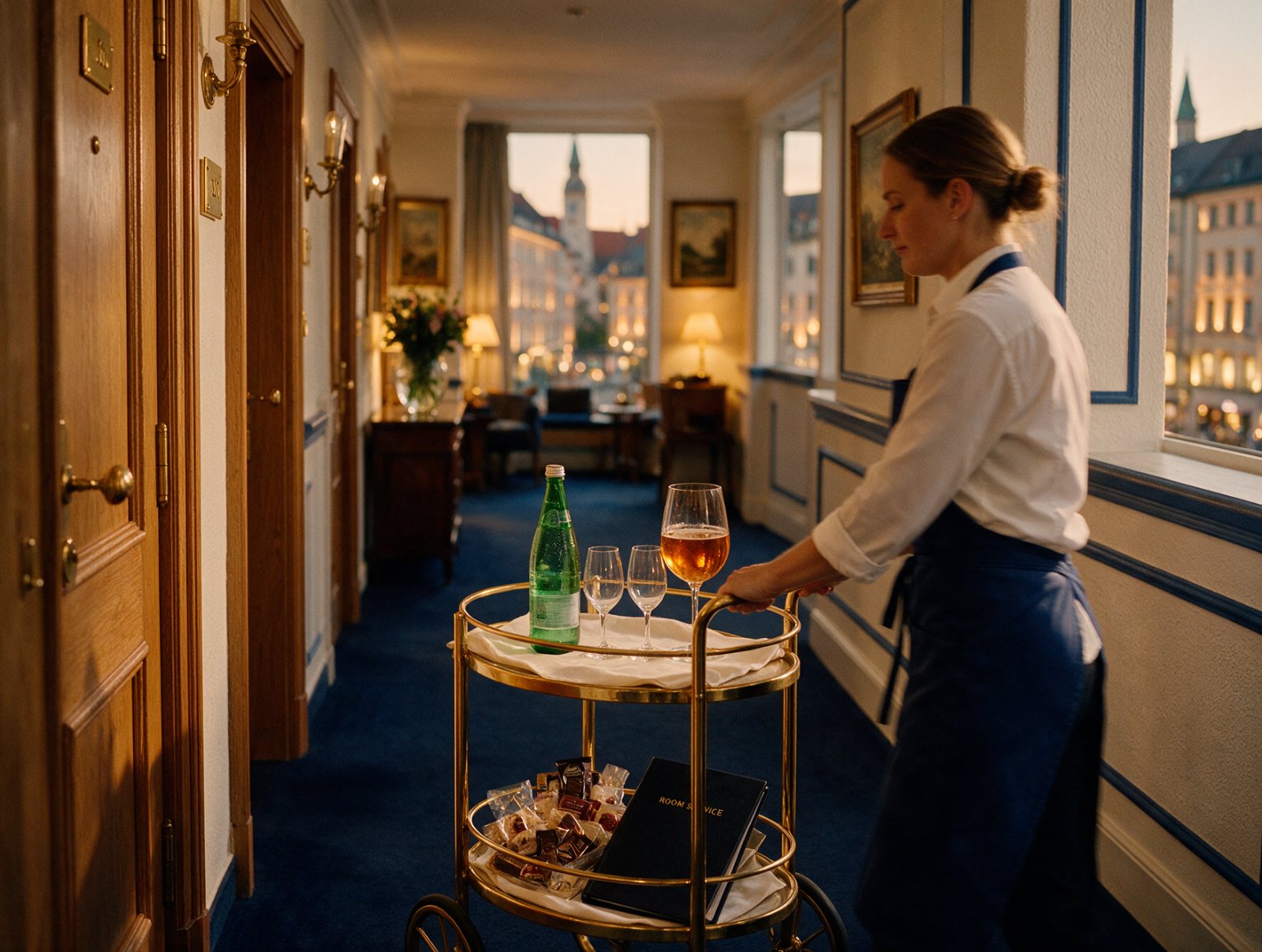 Servicewagen im Hotelflur