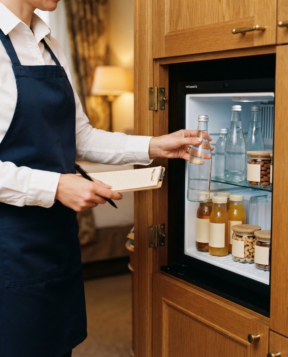 Minibar wird aufgefüllt